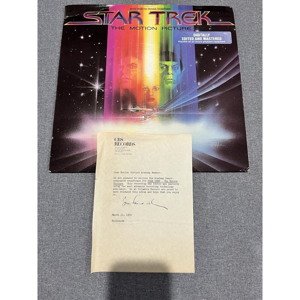 Star Trek The motion picture Original Soundtrack Vinyl LP Vintage
